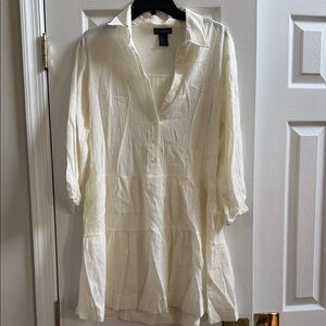 Cream Button-Up Tunic